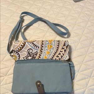 Stylish Blue and Patterned Women's Bag